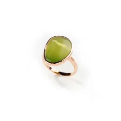 Online Anello Madi Laguna Bubble Solitario con Quarzo Idrotermale Verde Gioielli Madi