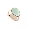 Outlet Anello Madi Laguna Goccia con Quarzo Idrotermale Verde Acqua Gioielli Madi