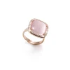 Hot Anello Madi Laguna Luce con Quarzo Idrotermale Rosa Gioielli Madi