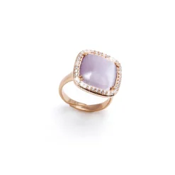 Discount Anello Madi Laguna Luce con Quarzo Idrotermale Viola Gioielli Madi