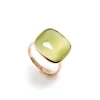 Outlet Anello Madi Laguna Oliva con Quarzo Idrotermale Verde Gioielli Madi