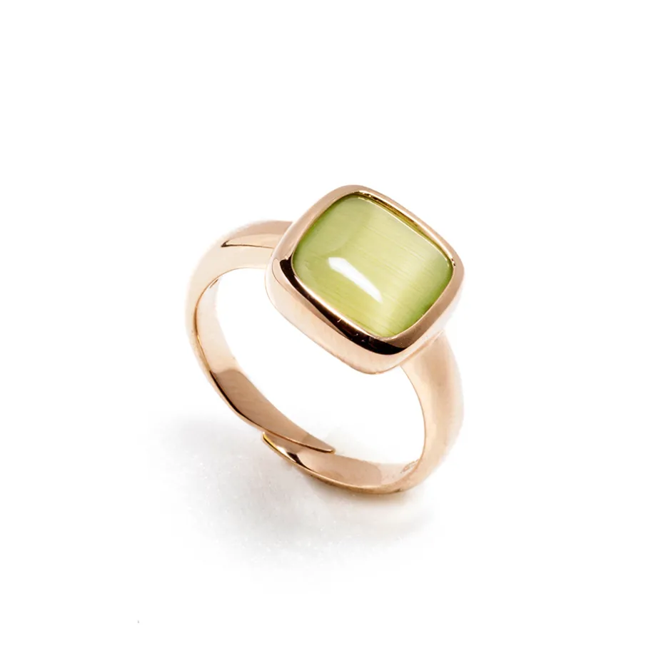 Best Anello Madi Laguna Oliva Quarzo Verde Piccolo Gioielli Madi