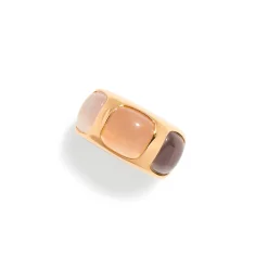 Discount Anello Madi Laguna Pesca con Tris di Quarzi Colorati Gioielli Madi
