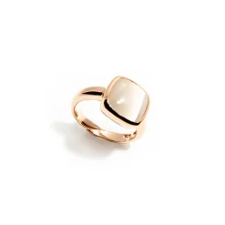 Clearance Anello Madi Solitario Collezione Laguna Quarzo Idrotermale Beige Gioielli Madi