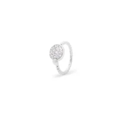 Sale Anello Rue Des Mille Cerchio Pave Oversized con Zirconi Bianchi Gioielli Rue Des Mille