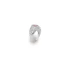 Clearance Anello Rue Des Mille Chevalier Drop Pave con Zirconi Bianchi Galvanica Bianca Gioielli Rue Des Mille