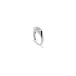 Fashion Anello Rue des Mille Concave Drop Pave con Zirconi Bianchi Gioielli Rue Des Mille