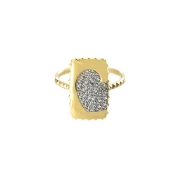 Fashion Anello Rue des Mille Medaglia Cuore Giallo Gioielli Rue Des Mille