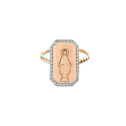 Fashion Anello Rue des Mille Medaglia Madonnina Rosa Gioielli Rue Des Mille