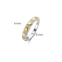 Sale Anello Ti Sento Milano Artigli Dorati con Zirconi Gioielli Ti Sento Milano