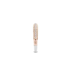 Clearance Anello Ti Sento Milano Fedina con Zirconi in Argento Rosato Gioielli Ti Sento Milano