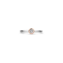 Fashion Anello Ti Sento Milano Solitario Zircone Bianco e Rosa Gioielli Ti Sento Milano