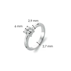 Best Anello Ti Sento Milano Solitario Zircone Grande Gioielli Ti Sento Milano