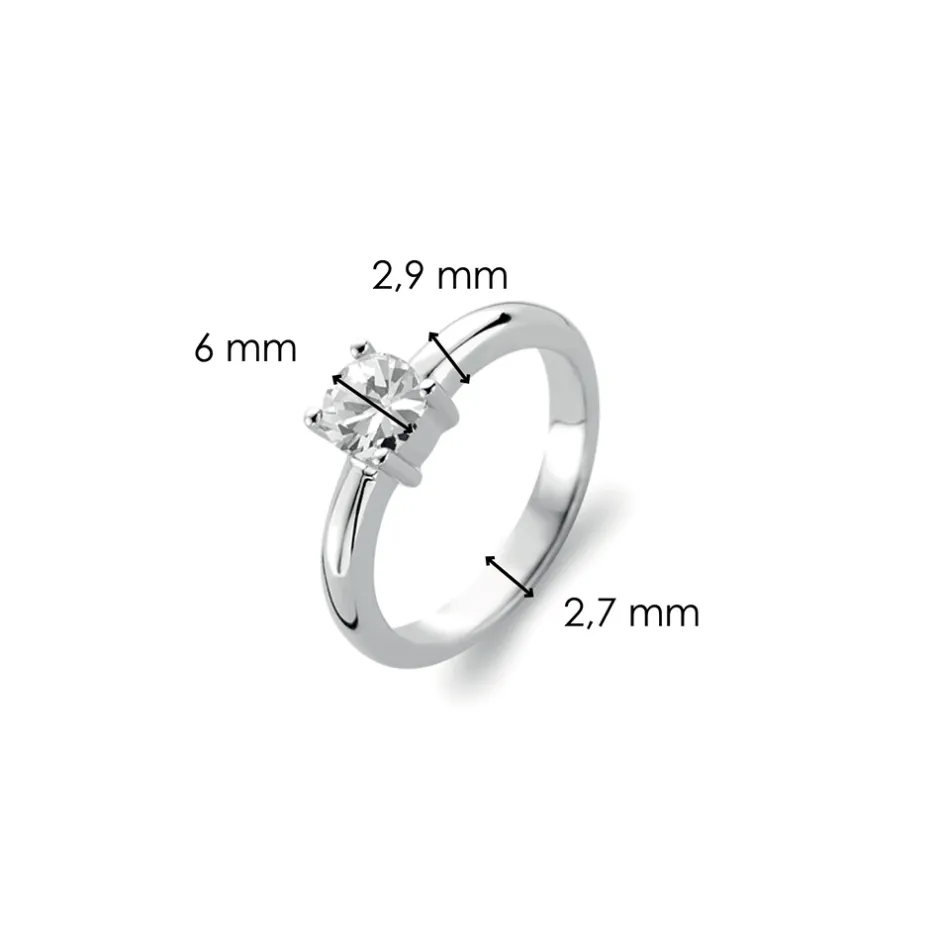 Best Anello Ti Sento Milano Solitario Zircone Grande Gioielli Ti Sento Milano