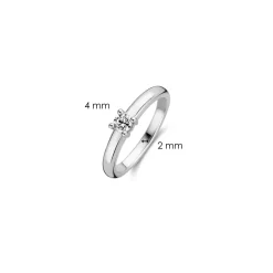 Outlet Anello Ti Sento Milano Solitario Zircone Medio Gioielli Ti Sento Milano