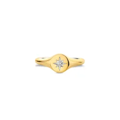 Fashion Anello Ti Sento Milano Stella Polare Collezione Stars Placcata Oro con Zircone Gioielli Ti Sento Milano
