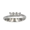 Sale Anello Trilogy in Oro Bianco con Diamanti Taglio Brillante 0,18 Carati Anelli Trilogy