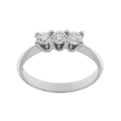 Best Anello Trilogy in Oro Bianco con Diamanti 0,45 Carati Anelli Trilogy