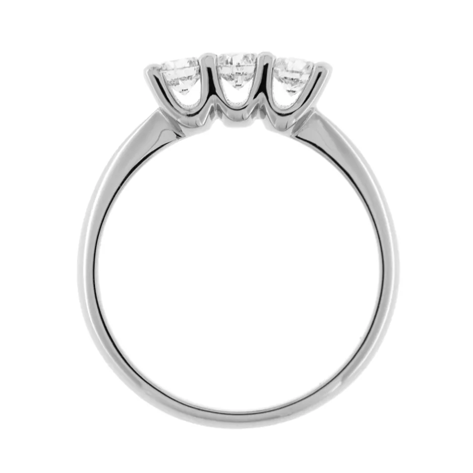 Best Anello Trilogy in Oro Bianco con Diamanti 0,45 Carati Anelli Trilogy