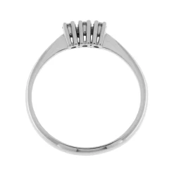 Outlet Anello Trilogy in Oro Bianco con Diamanti 0,13 Carati Anelli Trilogy