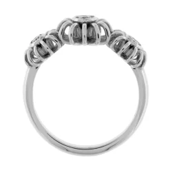 Hot Anello Trilogy in Oro Bianco con Diamanti Taglio Brillante 0,17 Carati Anelli Trilogy | Anelli