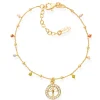 Clearance Bracciale Amen Albero della Vita con Zirconi in Argento Placcato Oro Giallo Gioielli Amen | Outlet Gioielli