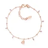 Hot Bracciale Amen Cuore e Cristalli in Argento Placcato Oro Rosa Gioielli Amen | Outlet Gioielli