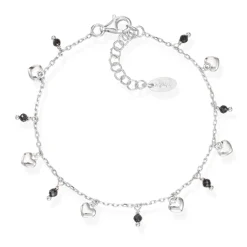 Online Bracciale Amen Cuori in Argento con Cristalli Gioielli Amen | Outlet Gioielli