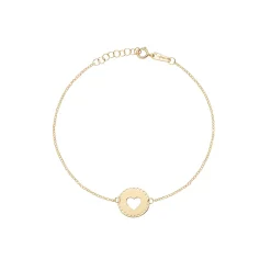 Online Bracciale Amen in Oro 9 Carati Cuore Outlet Gioielli