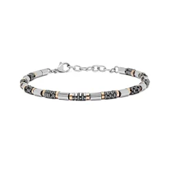 Best Bracciale Comete Gioielli Bariletti in Acciaio Lucido e Ematite Uomo Gioielli Comete Uomo