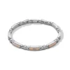 Fashion Bracciale Comete Gioielli in Acciaio Lucido con PVD Rosè e Diamanti Bianchi Uomo Gioielli Comete Uomo