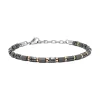 Hot Bracciale Comete Gioielli Uomo a Sezioni di Ematite e Acciaio Uomo Gioielli Comete Uomo