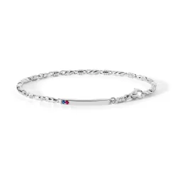 New Bracciale Comete Gioielli Uomo Snodato con Piastra e Zirconi Uomo Gioielli Comete Uomo