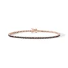 Discount Bracciale Comete Gioielli Uomo Tennis in Argento Placcato Rosa con Zirconi Neri Uomo Gioielli Comete Uomo