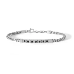 Best Bracciale Comete Gioielli Uomo Tennis in Argento e Zirconi Bianchi e Neri Uomo Gioielli Comete Uomo