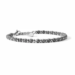 Fashion Bracciale Comete Gioielli District Perle di Ematite Sfaccettate Satinate Uomo Gioielli Comete Uomo