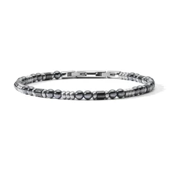 Fashion Bracciale Comete Gioielli Uomo District in Acciaio Placcato Argento Uomo Gioielli Comete Uomo