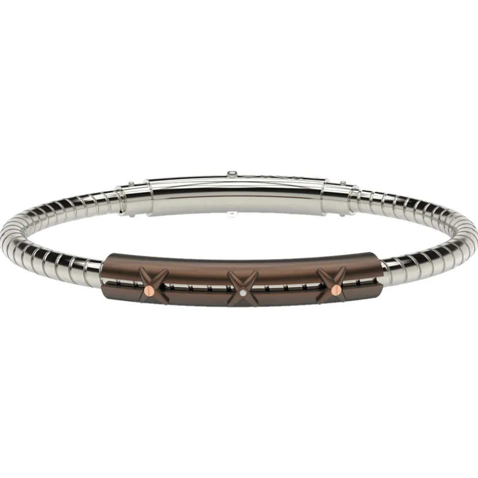 Discount Bracciale Comete Gioielli Uomo In Acciaio e PVD Rosè Collezione Boxe Uomo Gioielli Comete Uomo