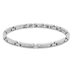 Online Bracciale Comete Gioielli Uomo in Acciaio Maglia Binari Uomo Gioielli Comete Uomo