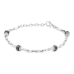 Fashion Bracciale Comete Gioielli Uomo Snodato con Bowl in Argento Uomo Gioielli Comete Uomo