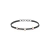 Fashion Bracciale Comete Gioielli in Acciaio Lucido e PVD Nero Uomo Gioielli Comete Uomo