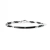Clearance Bracciale Comete Uomo Collezione Delta In Acciaio e PVD Nero Con Diamante Uomo Gioielli Comete Uomo