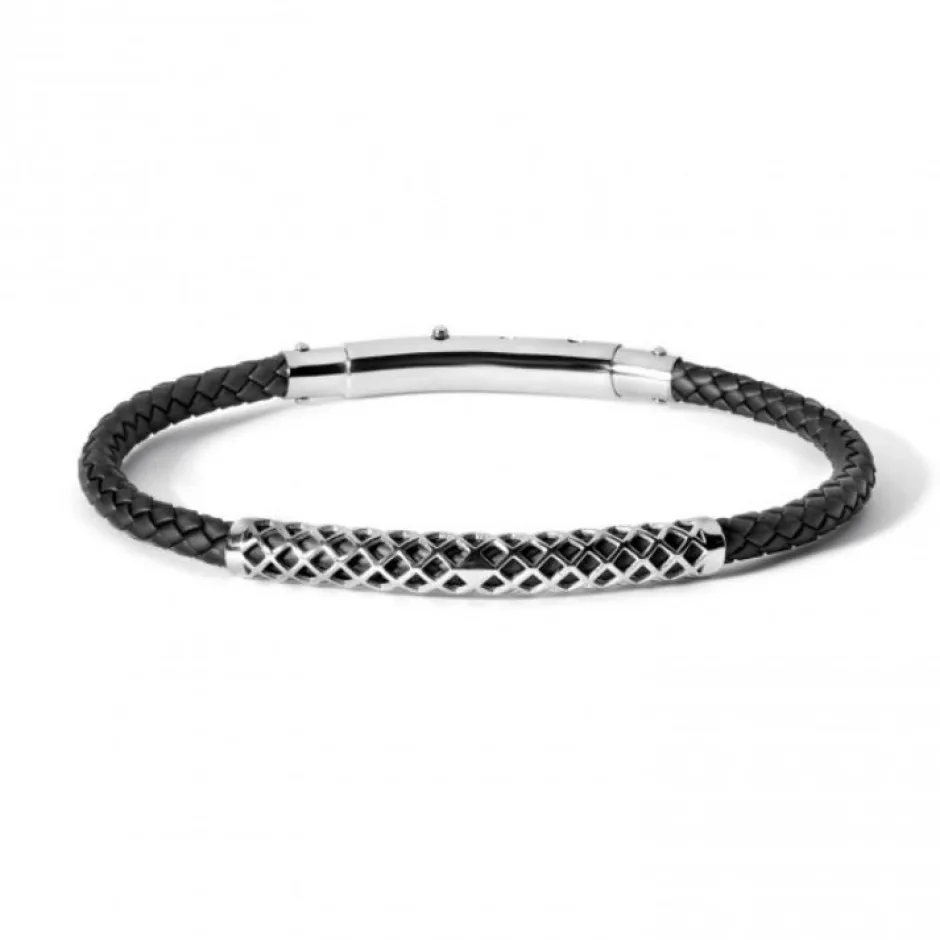 Best Bracciale Comete Uomo Collezione Net In Gomma Color Titanio e Acciaio Uomo Gioielli Comete Uomo