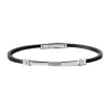 Hot Bracciale Comete Uomo Delta in Gomma e Acciaio Con Spinello Nero Uomo Gioielli Comete Uomo
