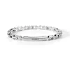 Fashion Bracciale Comete Uomo UBR 456 Collezione Faces In Acciaio e Spinello Nero Uomo Gioielli Comete Uomo