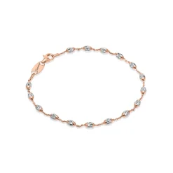 Online Bracciale Desmos Ghiande Diamantate in Argento Lunghezza 16,5 cm Gioielli Desmos