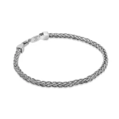 Discount Bracciale Desmos Intreccio Diamantato in Argento Lunghezza 16,5 cm Gioielli Desmos
