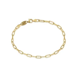 Fashion Bracciale Desmos Paper Clip In Argento Placcato Oro Gioielli Desmos