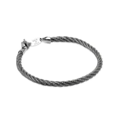 Best Bracciale Desmos Spring Twist Treccia In Argento Brunito Gioielli Desmos