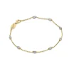 New Bracciale Desmos Station Moon In Argento Bianco e Giallo Gioielli Desmos